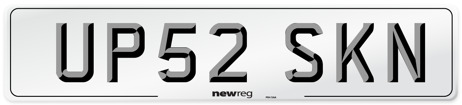 UP52 SKN Number Plate from New Reg